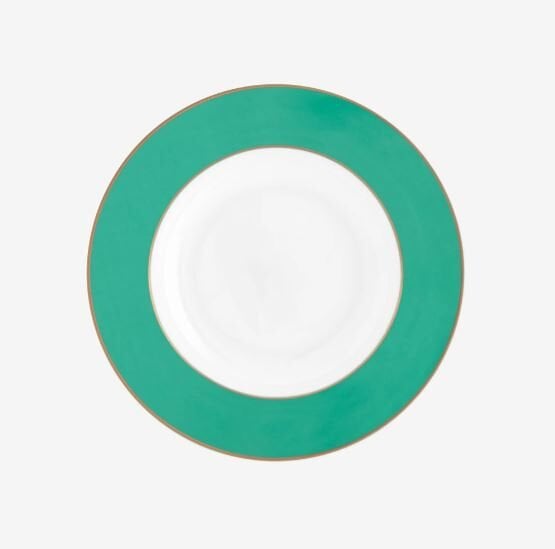 Yeşil Porselen Çukur Tabak 23,5 cm
