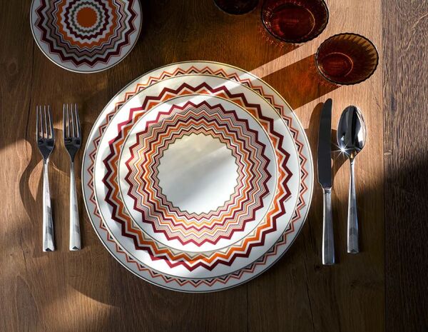 Iconic Turuncu Bordo Porselen Çukur Tabak 22 cm