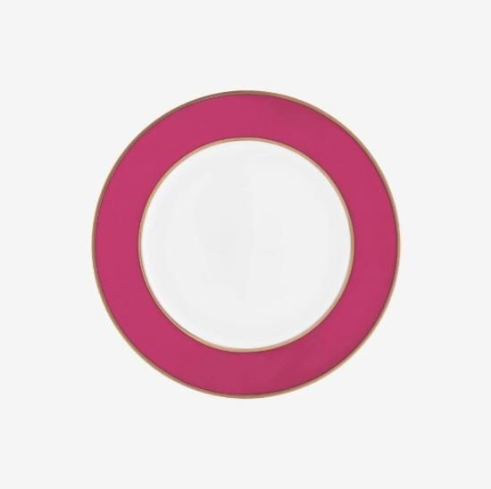 Pembe Porselen Pasta Tabağı 17 cm