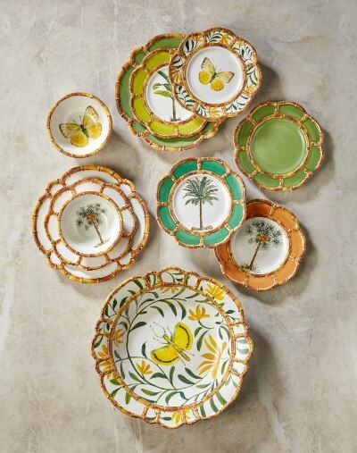 Yeşil Melamin Kahvaltı Tabağı 23 Cm Bambu