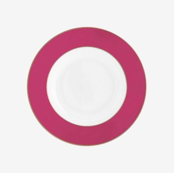 Pembe Porselen Çukur Tabak 23,5 cm