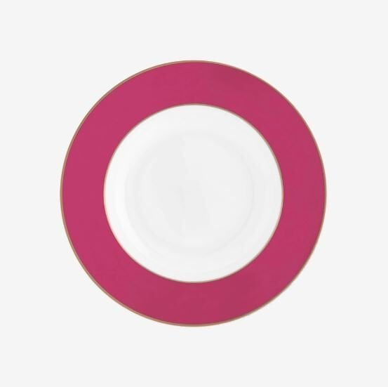 Pembe Porselen Çukur Tabak 23,5 cm