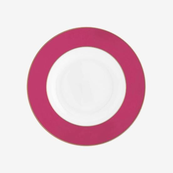 Pembe Porselen Çukur Tabak 23,5 cm
