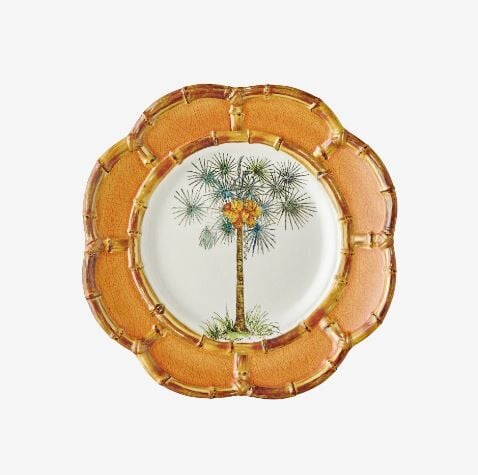 Turuncu Melamin Kahvaltı Tabağı 23 Cm Bambu