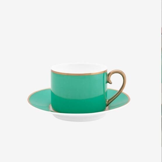 Yeşil Porselen Çay Fincanı 220 ml