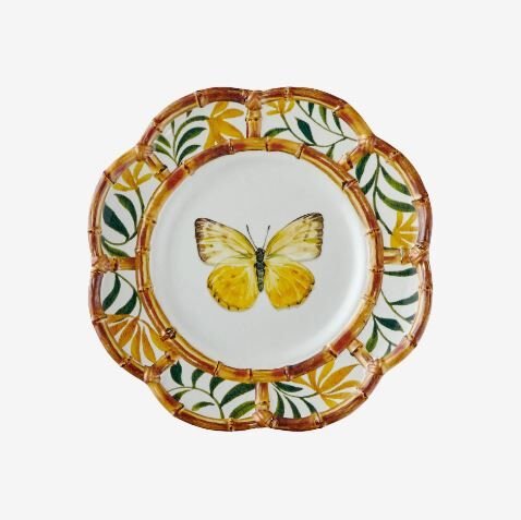 Kırmızı Melamin Kahvaltı Tabağı 23 Cm Bambu