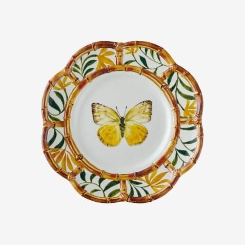 Kırmızı Melamin Kahvaltı Tabağı 23 Cm Bambu