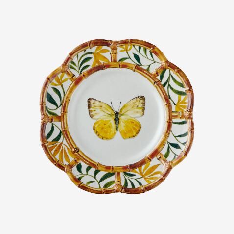 Kırmızı Melamin Kahvaltı Tabağı 23 Cm Bambu