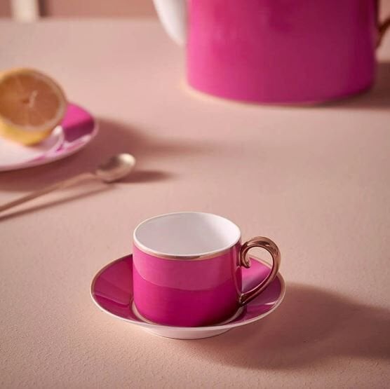 Pembe Porselen Kahve Fincanı 120 ml