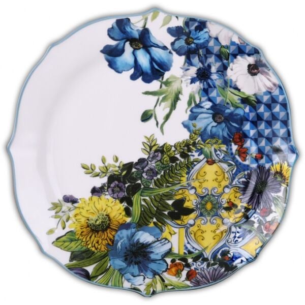 Baci Milano, Milano Koleksiyonu Porselen Tabak - Mavi