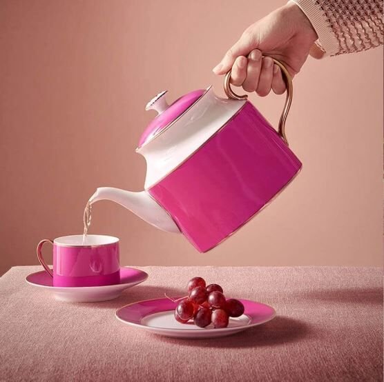 Pembe Porselen Çay Fincanı 220 ml
