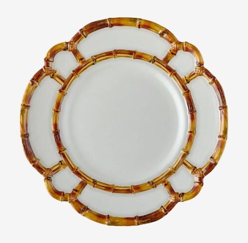 Beyaz Melamin Yemek Tabağı 28 Cm Bambu