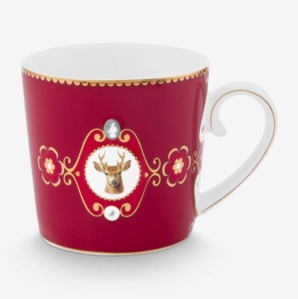 Kırmızı Porselen Kupa 150 Ml Love Birds Collection by Pip Studio