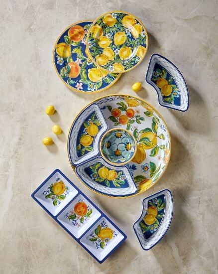 Mavi Melamin Yemek Tabağı 28 Cm Capri Collection