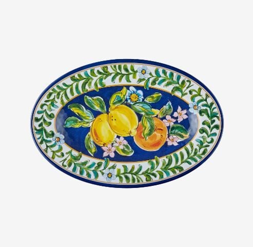 Mavi Melamin Servis Tabağı 30 Cm Capri Collection