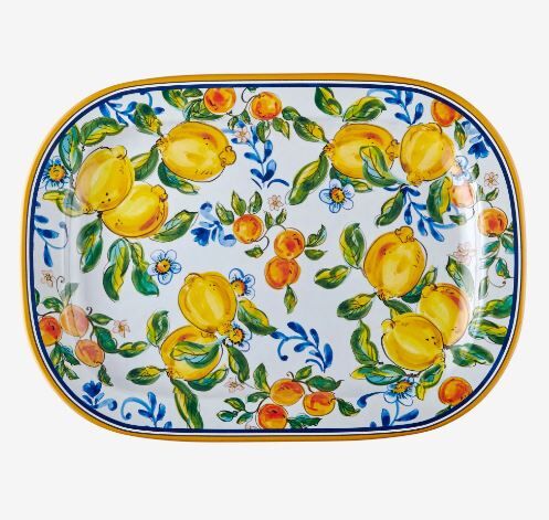 Mavi Melamin Servis Tabağı 44 Cm Capri Collection