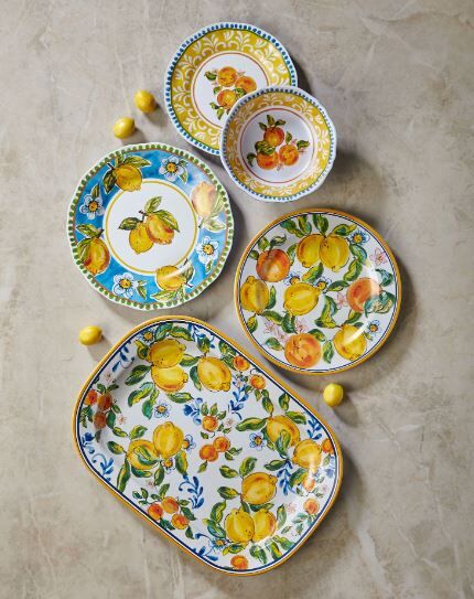 Mavi Melamin Servis Tabağı 44 Cm Capri Collection