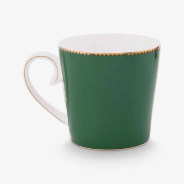 Yeşil Porselen Kupa 250 Ml Love Birds Collection by Pip Studio