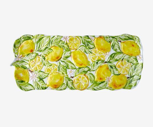 Sarı Melamin Servis Tabağı 48 Cm Capri