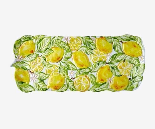 Sarı Melamin Servis Tabağı 48 Cm Capri