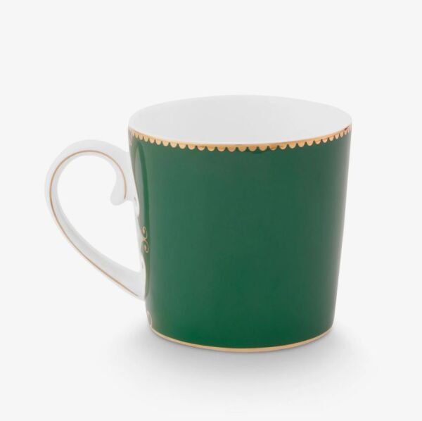 Yeşil Porselen Kupa 150 Ml Love Birds