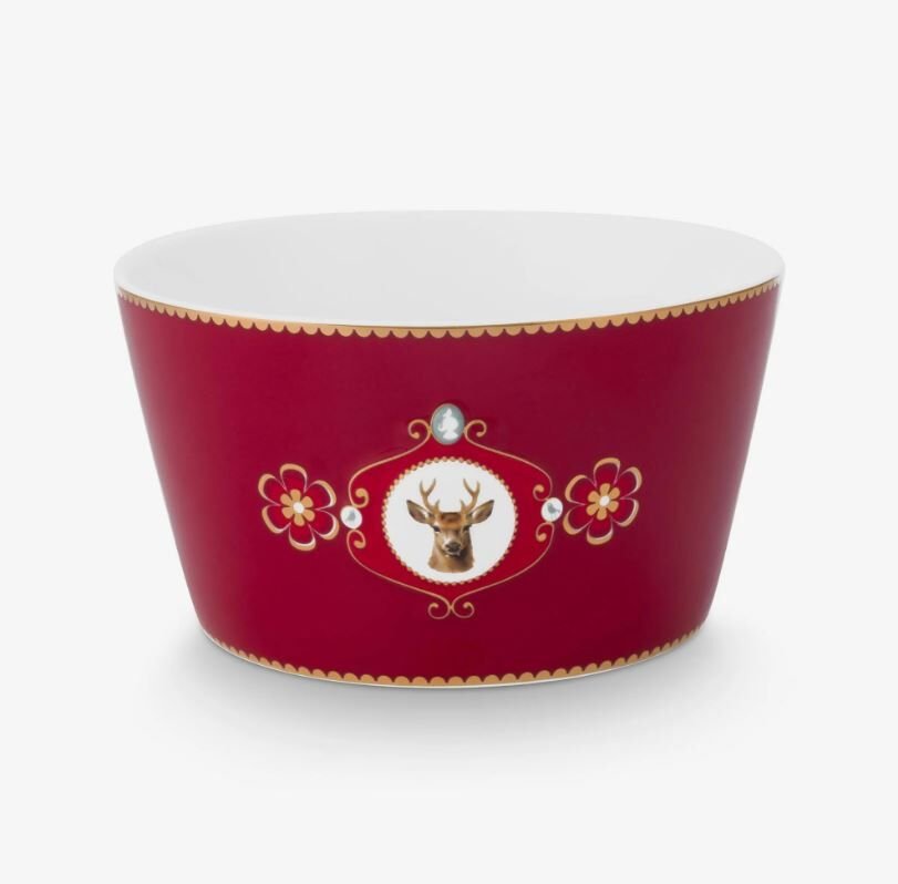 Kırmızı Porselen Kase 15 Cm Love Birds