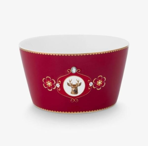 Kırmızı Porselen Kase 15 Cm Love Birds