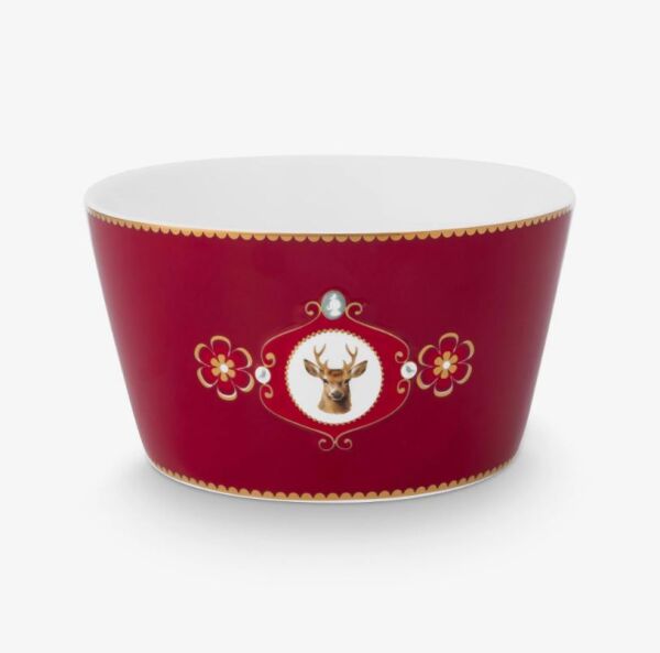 Kırmızı Porselen Kase 15 Cm Love Birds