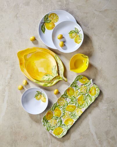 Sarı Melamin Servis Tabağı 28 Cm Capri