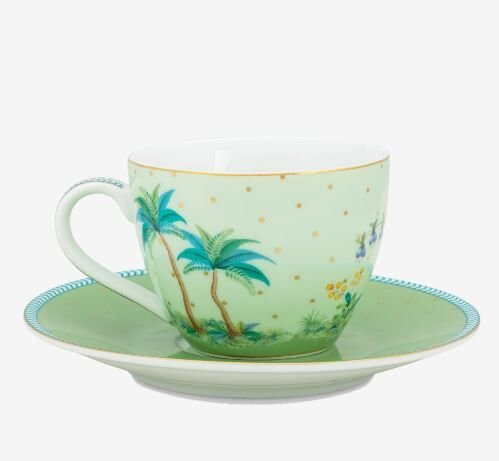 Yeşil Porselen Kahve Fincan Seti 120 Ml Jolie