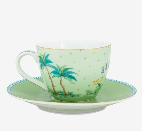 Yeşil Porselen Kahve Fincan Seti 120 Ml Jolie