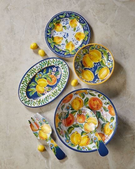 Mavi Melamin Servis Seti 30 Cm Capri