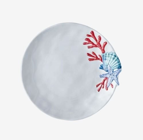 Beyaz Melamin Çukur Tabak 23 Cm Bambu