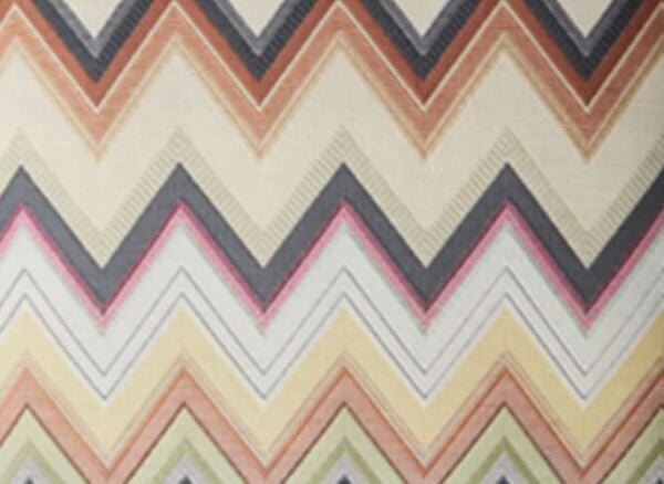 Agadir Kahverengi Çok Renkli Zigzag Desenli Dekoratif Yastık 40 x 40 cm