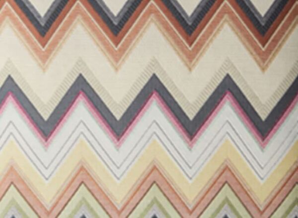 Agadir Kahverengi Çok Renkli Zigzag Desenli Dekoratif Yastık 40 x 40 cm