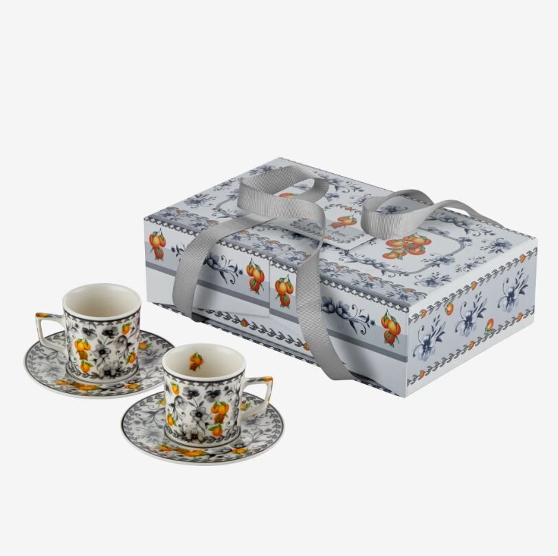 Gri Porselen Kahve Fincan Seti 120 Ml Arancia Collection