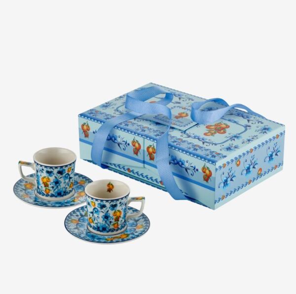 Mavi Porselen Kahve Fincan Seti 120 Ml Arancia Collection
