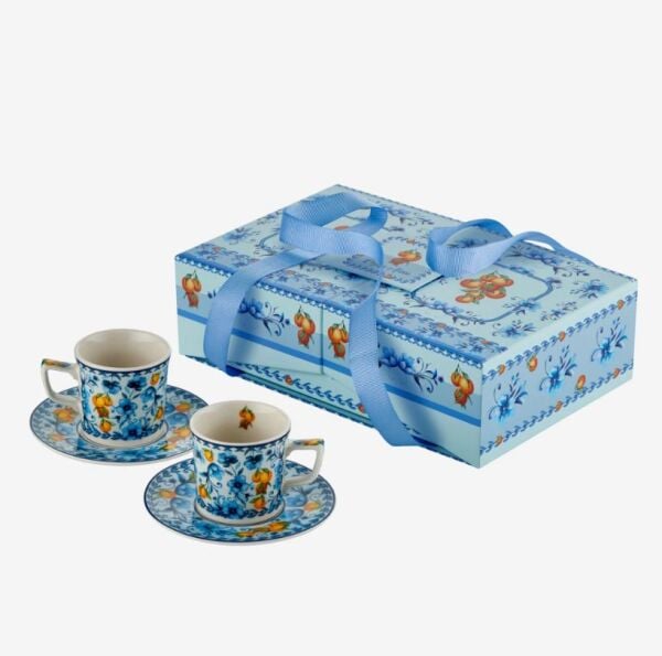 Mavi Porselen Kahve Fincan Seti 120 Ml Arancia Collection