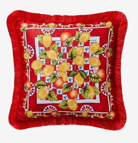 Kırmızı Kadife Dekoratif Yastık 45X45 Cm Portofino