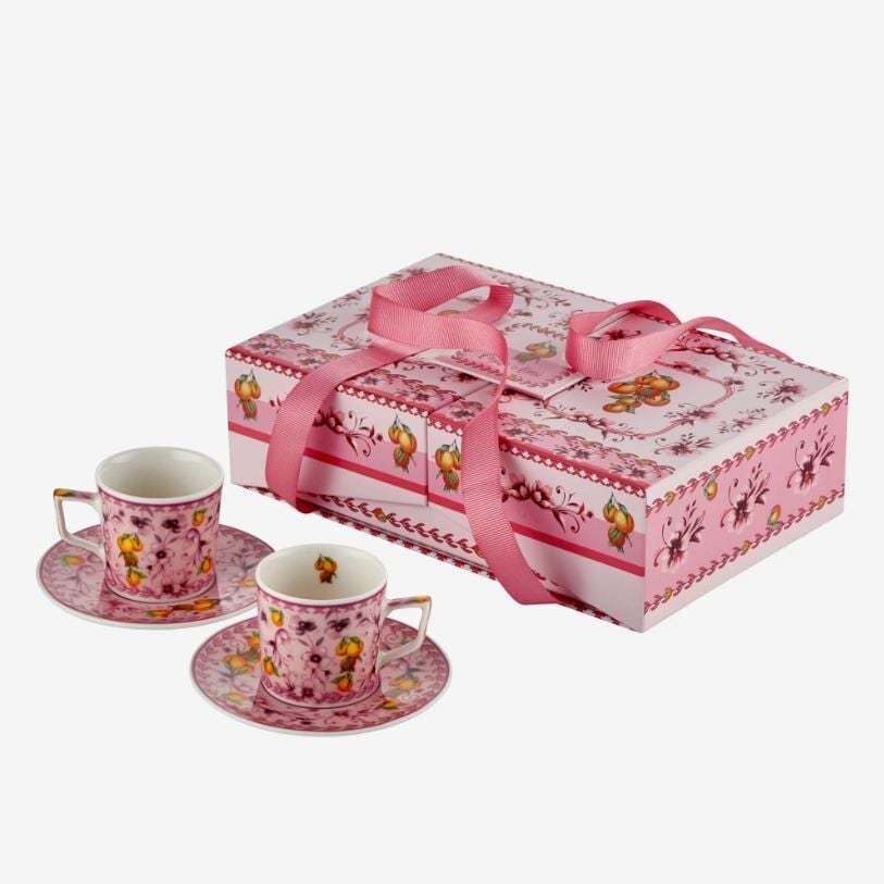 Pembe Porselen Kahve Fincan Seti 120 Ml Arancia Collection