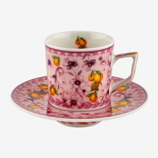Pembe Porselen Kahve Fincan Seti 120 Ml Arancia Collection