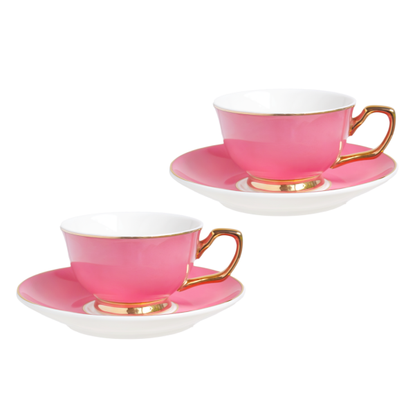 Fuşya 2 li Kahve Fincan Seti