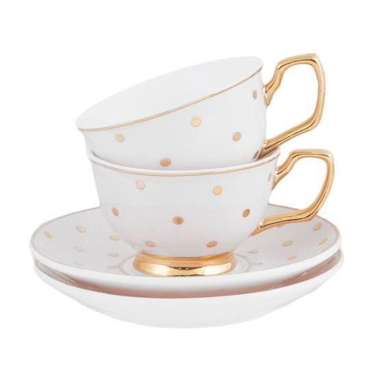 Ivory Polka Gold 2 li Kahve Fincanı