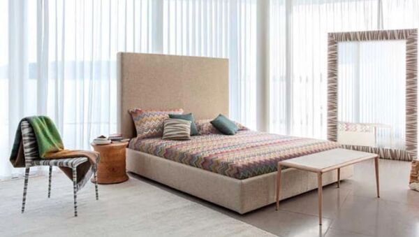 Andres 159 Turuncu Çok Renkli Zigzag Desenli Yatak Örtüsü