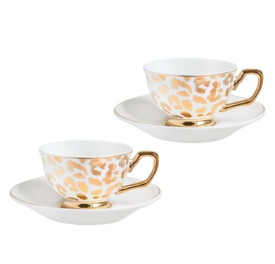 Gold Leopar2 li Kahve Fincanı