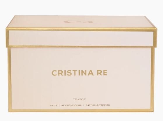 Demlik Beyaz&Gold 4 Fincanlık