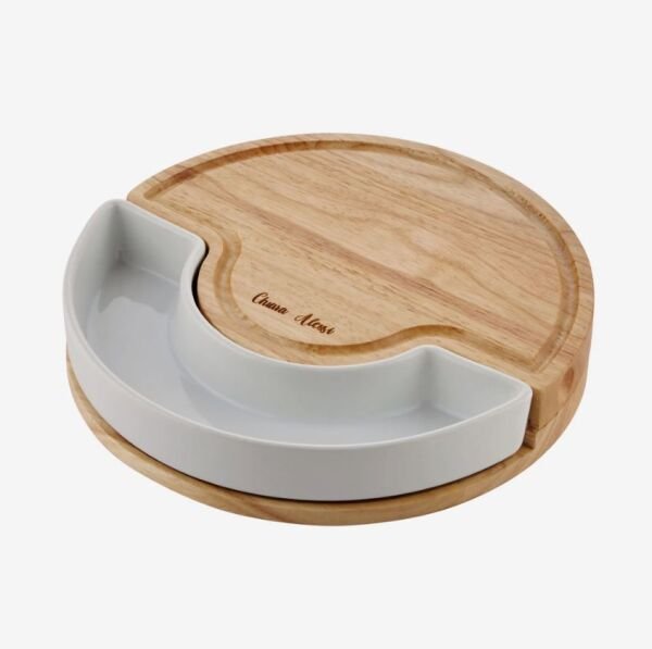 Kahverengi Ahşap Peynir Sunum Tabağı