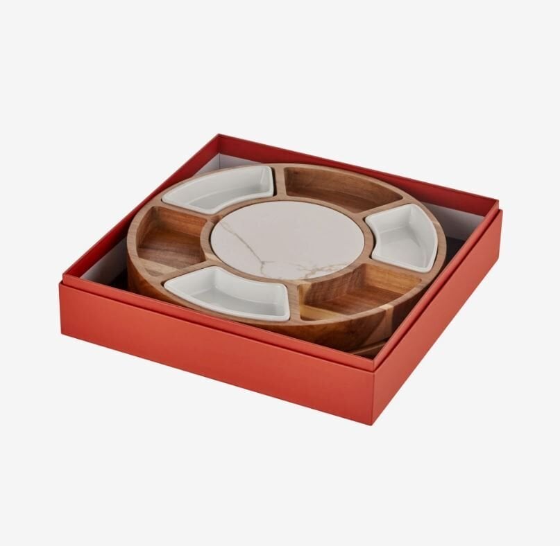 Kahverengi Ahşap Peynir Sunum Tabağı