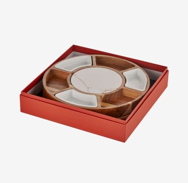 Kahverengi Ahşap Peynir Sunum Tabağı