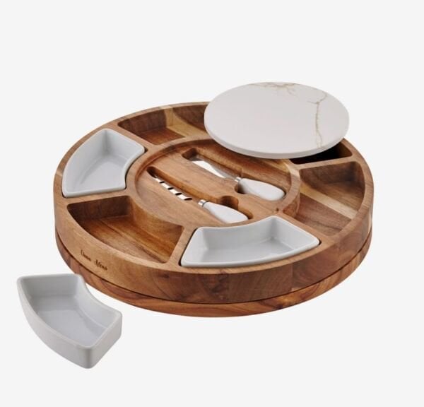 Kahverengi Ahşap Peynir Sunum Tabağı